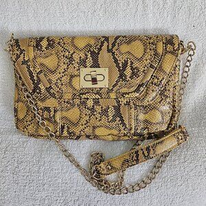 Steven by Steve Madden Faux Snakeskin Crossbody Bag.